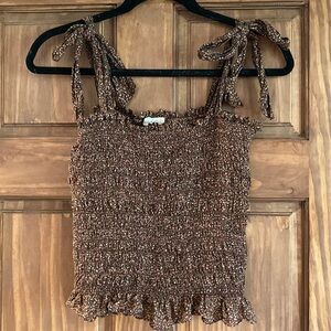 DOEN floral ruched top